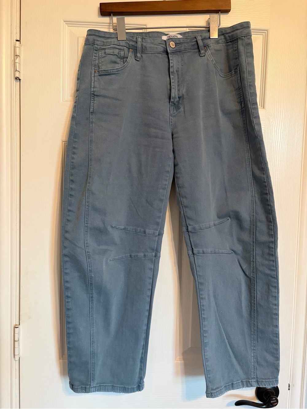 Zenana Teal Barrel Jeans